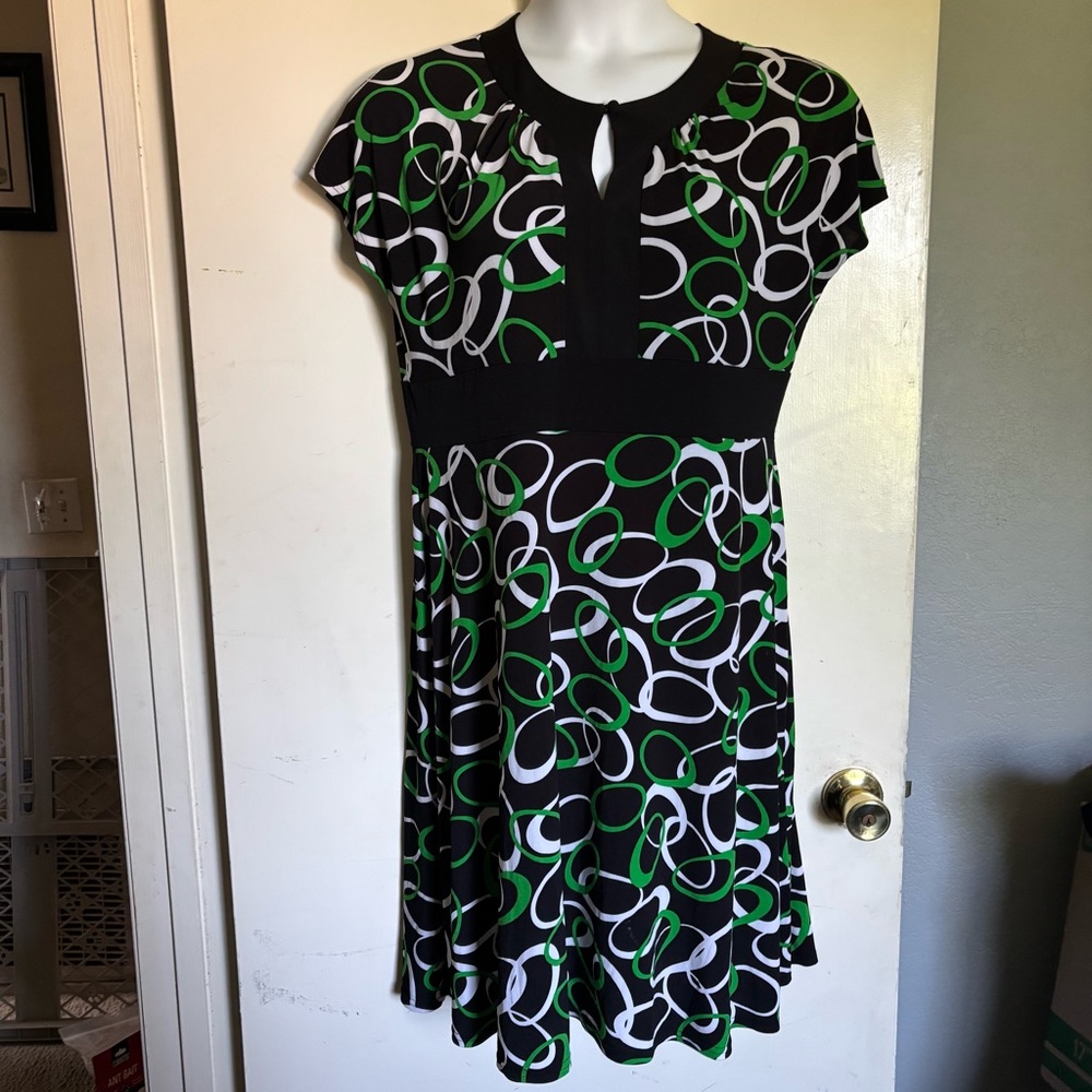 Never Enough size L dress with cap sleeves empire waist A-line pullon